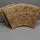 24in Hyacinth Christmas Tree Collar - Woven Rattan Basket for Christmas Tree Base Cover, Holiday Decoration for 4ft 6ft 7.5ft Artificial Trees with Cord Cut-Out(Natural)