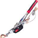 Come Along Winch,5 Ton Capacity Portable Power Puller with 11.5FT Steel Cable,Heavy Duty Come Along Tool with Dual Gears,3 Hooks,Hand Winch Tool