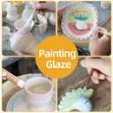 Glaze Brushes Pottery Tools,10 PCS Painting Ceramic Brush Set, Different Shape Wool Soft Bristle for Ceramic Pottery Glazing Creation