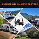 METOWARE Universal Trailer Coupler Lock, Adjustable Heavy-Duty Trailer Htich Locks Fit 1-7/8 Inch, 2 Inch, 2-5/16 Inch Couplers with 2 Keys Black