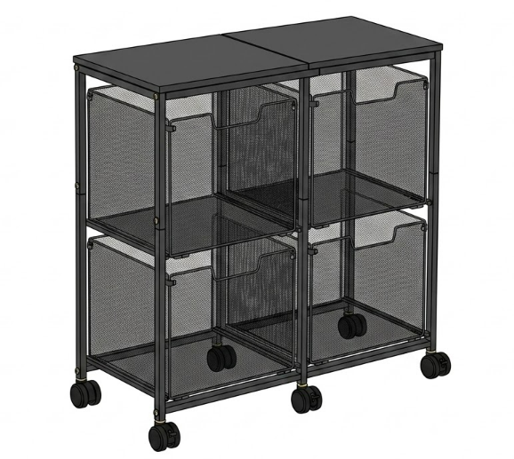 X-Cosrack Rolling File Cart, 4 Drawer Mobile File Cabinet with Wheels, Hanging Files