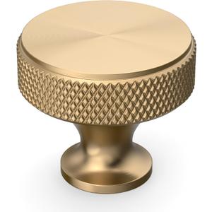 30 Pack Champagne Bronze Knurled Cabinet Knobs for Dresser Drawer Pulls Brass Cupboard Hardware for Cabinets CK0029