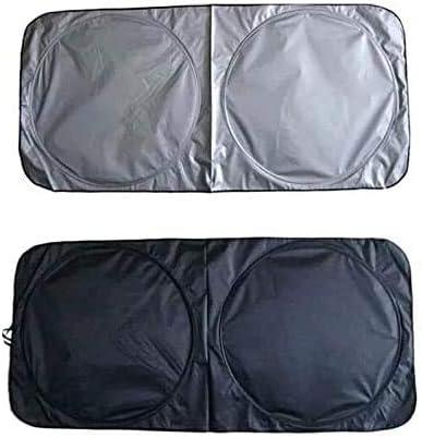 Showay Car Windshield Sunshade Cover Sliver 160cm*85cm Folding Uv Protector, Easy Install And Package