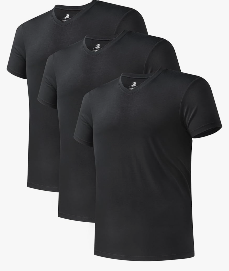 DAVID ARCHY Men's Undershirts Micro Modal Ultra Soft T-Shirts Stretch Moisture-Wicking Crewneck/V-Neck Tees for Men, 2 Pack, Large DAVID ARCHY Men's Undershirts Micro Modal Ultra Soft T-Shirts Stretch Moisture-Wicking Crewneck/V-Neck Tees for Men, 2 Pack, Large