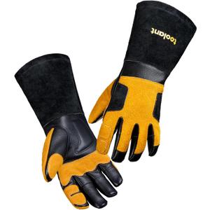 Toolant Welding Gloves for Men, Leather Cowhide Mig/Stick Welding Gloves, for Welding, for Grill, for Gardening (Large)