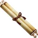 Makevivi 1 PCS Blank Scrolls Paper with Wood Rods, for Naughty or Nice List, Writing, Wedding Vows, Invitation, Love Letter, Cosplay Prop, Renaissance, 7.1 x 31.5 inches (style1)