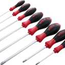 Wiha 30298 8-Piece Slotted and Phillips Screwdriver Set with Soft Finish Handles