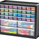 IRIS USA Small Parts Storage Cabinet, Made in USA, 36-Drawer Organizer for Hardware, Electronics, Screws, Nuts & Bolts, Beads, Craft Supplies, Teacher Toolbox, Garage & Workshop Storage Black