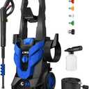 Electric Pressure Washer, 2.5 GPM Power Washer with 4 Quick Connect Nozzles, High Pressure Cleaning Machine with Foam Cannon for Cars/Fences/Driveways/Patios/Home Cleaning (Blue)