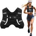 Poudee Weighted Vest, 6LB Weight Vest for Men Women, Body Weight Vests Adjustable with Reflective Stripe for Strength Training, Running, Training Workout, Jogging, Walking - 6LB