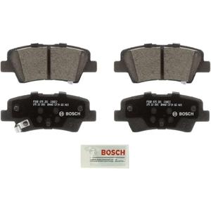 BOSCH BC1813 QuietCast Premium Ceramic Disc Brake Pad Set - Compatible with Select Hyundai Accent, Elantra, Elantra GT, Ioniq, Sonata, Veloster, Venue; Kia Forte, Niro, Optima, Rio, Rondo, Soul; REAR