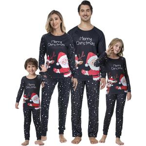 VENTELAN Family Matching Christmas Pajamas Set Holiday Santa Claus Sleepwear Xmas PJS Set for Couples and Kids