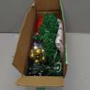 Joiedomi 24"/2FT Mini Christmas Tree Tabletop Set with Clear LED Lights, Artificial Mini Christmas Tree with Star Treetop and Hanging Ornaments, Best DIY Xmas Decorations