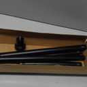 ZYRW Black Shower Curtain Rod 36-84 Inches (3-7ft) Non Rust Adjustable Shower Rod Spring Tension Non Slip No Drilling Stainless Steel Shower Rods for Bathroom Window