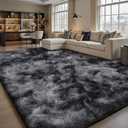 Sour Lemon 10x14 Area Rugs for Bedroom, Fluffy Rugs for Living Room, Large Area Rug Shag Shaggy Carpet Soft Plush Furry Bedside Rug, Machine Washable Area Rugs for Kids Girls Boys Home Decor Anti Slip