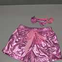 ZYBOUTIC Baby Girls Metallic Shorts Sparkle Shiny Toddler Shorts PU Faux Leather Girls Birthday Short Pants Halloween Christmas Newyear, Size: 6-7Y