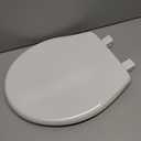 Bemis 730SLEC Slow Close Toilet Seat, Easy Clean Hinges and Durable Plastic Seat, Made in USA, Round, White
