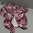 Molilove Womens Cheetah Print Romper Sexy Bodycon Shorts Jumpsuit Long Sleeve Crew Neck One Piece Outfits Y2K Trendy Clothes 24