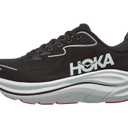 HOKA Clifton 10 Men's Shoes Black/Silver, 7.5 Wide