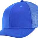Mens Mesh Snapback Hat Fits One Size & XXL | Structured Adjustable Trucker Hats | Sturdy Outdoor Blank Baseball Cap (Royal Blue)