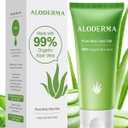 Aloderma Aloe Vera Gel Made within 12 Hours of Harvest with 99% Pure Organic Aloe Vera, Naturally Hydrating for Soothing Skincare, Moisturizing Aloe Gel for Skin, Face, Sensitive Skin - 4.02oz