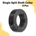 uxcell 8pcs Single Split Shaft Collar 1" Bore One-Piece Clamping Collar, 1-3/4" OD, 1/2" Thickness, Black Oxide Steel Set Screw Lock Collar Clamp