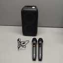 Karaoke Machine for Adults Kids, Portable Bluetooth Speaker with 2 Wireless Microphones, TWS Mode & LED Light, 10H Battery PA System Stage Monitors,Perfect for Home Party Outdoor Birthday Gifts(Black)