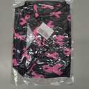 Breast Cancer Awareness Shirts Women: Pink Ribbon Graphic Top Breast Cancer Blouse Short Sleeve Button Down Tops (Small, Black)