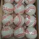 Libima 24 Pcs Mini Baseball Bats Mini Foam Sports Balls 8" Unfinished Wood Ball Bats 2" Foam Baseballs Small Party Favors for Sports DIY Craft