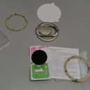 Magnetic Phone Grip Compatible with MagSafe Ring Holder, Metal Double Adjustable Gym Finger Ring Grip and Stand, Removable Phone Grip for iPhone, iPad and Smartphones (Natural Titanium)