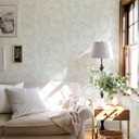 Vintage Peel and Stick Wallpaper for Bedroom Beige Leaf Self-Adhesive