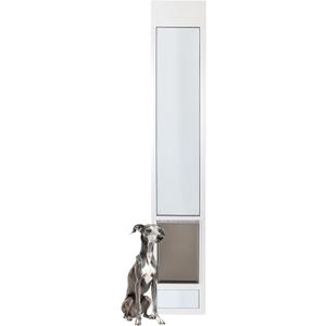 PetSafe Sliding Glass Pet Door - No-Cut DIY Install Doggy Door for Renters - Aluminum Frame - Adjustable Height 91 7/16" to 96" - Ideal for Large Dogs Up to 130 lb - White PetSafe Sliding Glass Pet Door - No-Cut DIY Install Doggy Door for Renters - Aluminum Frame - Adjustable Height 91 7/16" to 96" - Ideal for Large Dogs Up to 130 lb - White