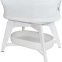 TruBliss Evi Smart Baby Bassinet Beside Sleeper with Auto-Glide, Ambient Nightlight & Sensory Sounds, Compatible with Alexa and Google Home, Includes 2 Sheets (White W/White Legs)