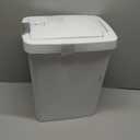 7.5 Gallon White Wastebasket with Touch-Open Lid: Ideal Office Trash Can, Under Sink Trash Can, Or Garbage Can with Lid for Kitchen, Bathroom, Mudroom