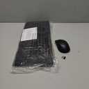 Trueque Wireless Keyboard and Mouse Combo - Full-Size Quiet Keyboard with Palm Rest, Phone Holder, Multimedia Keys, Power Switch, Compatible with Windows, Chrome OS, PC, Laptop (Batteries Included) (Black)