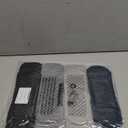 unenow Unisex Non Slip Grip Socks with Cushion for Yoga Pilates Barre Home & Hospital (Medium, 4 Pairs-black/Blue/Light Grey/Dark Grey)