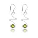 ColouredRocks Peridot Gemstone Crystal Trendy Earrings Set Dainty Jewelry for Women, Birthday, Anniversary Gift for Mother. Mom, Wife, Daughter, Girlfriend, Sterling Silver