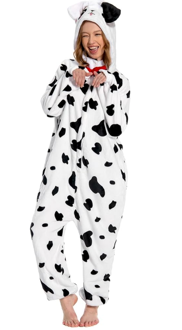 Adult Onesie, Animal Halloween Costume, Unisex Onesies Plush Cosplay Pajamas One-Piece Sleepwear, L