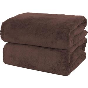 2 Brown Bath Towels
