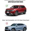 KINGGERI Roof Rack Cross Bars Fit for Volkswagen Atlas 2017-2026, Aluminum Roof Rails Crossbars Rooftop Cargo Carrier Bag Luggage Rails Skiboard Bike Black Accessories