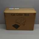 Stainless Steel Cat Litter Box with Lid, 20" L x 14.2" W x11.8 H, Large Cat Litter Box for Multiple Cats with High Sided, No-Leak & Stick, Easy to Clean, Includes Litter Mat & Multi Functional Scoop