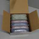 Mifoci 6 Pcs Silicone Containers for Food Collapsible Food Storage Containers with Airtight Lids Stacking Leftover Foods Storage Lunch Box for Freezer Microwave Dishwasher Safe(Morandi,18.6 oz)