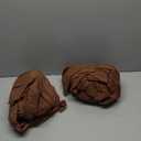 Extra Long Rustic Brown Linen Curtains 120 Inch for Living Room 2 Panels Set Rod Pocket Back Tab Light Filtering Semi Sheer Linen Window Drapes Privacy High Ceiling Drapes for Farmhouse 52x120