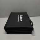 Anbte 3ft Low Folding Picnic Table, Thicker Aluminum Small Camping Table with Storage Bag, Portable Handle, Lightweight, for Camping Beach Party Picnic Floor, 34.2" x 15.7" x 10.3", Black