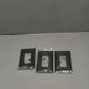 Wall Plate, Duplex Outlet Covers, Matte Black Light Switch Cover - Natural Bamboo Fiber Electrical Outlet Cover Plate Variety of 13 Styles Decorator/Duplex/Toggle/Combo (1 Gang Decorator 3 Pack)