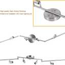 AIBOO 6-Light Adjustable Dimmable Track Lighting Kit, Flexible Foldable Arms,Satin Nickel Kitchen,Hallyway Bed Room Lighting Fixture, GU10 Base Bulbs not Included