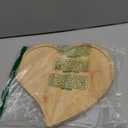 AWIZOM Valentine's Day Heart Shaped Serving Tray Bamboo Serving Platter Wooden Cheese Charcuterie Board Salad Snack Dessert Candy Dishes Plate for Wedding Housewarming Present,12.8x12.21x0.59 Inch