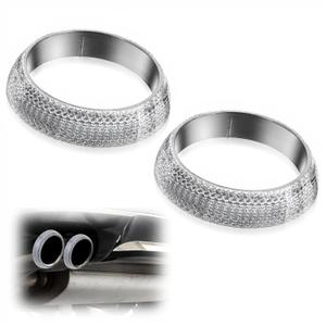 2PCS Exhaust Manifold Gasket, ID 2.5inch Universal Gaskets Exhaust Donut Gasket Replacement to Prevent Leaking Between Exhausts Manifold and Pipe