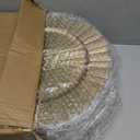 60 Pieces Charger Plates Bulk with Napkin Rings,Gear Style,Light Gold