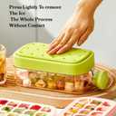 2-in-1 Ice Cube Tray and Storage Container, 18 Cubes, Ice Cube Tray with Lid and Bin,Ice Cube Trays for Freezer,Stackable with Storage Iced Bucket Kits, for Soup, Food, Cocktail, Coffee